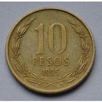 Чили 10 песо, 1995 г.