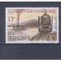 [304] Югославия 1981. Железная дорога.Паровоз. МNН