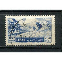 Ливан - 1955 - Ливанские пейзажи 65Pia. Авиапочта - [Mi.535] - 1 марка. Гашеная.  (LOT Dt18)