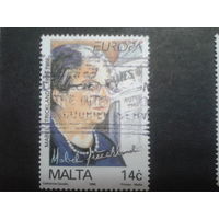 Мальта 1996 Европа, известные женщины Mi-1,5 евро гаш.