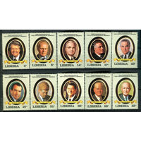 Либерия - 1982г. - Президенты США - полная серия, MNH [Mi 1252-1261] - 10 марок