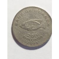 Уганда 200 шиллингов 2003 года