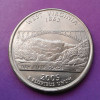 25 центов (квотер) 2005 (D) West Virginia, США #05
