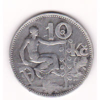 Монета 10 крон 1930 года.Чехословакия.