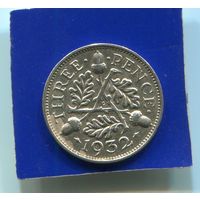 Великобритания 3 пенса 1932 , серебро