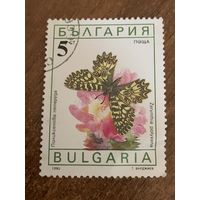 Болгария 1990. Бабочки. Zerynthia polyxena. Марка из серии