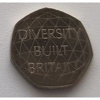 Великобритания 50 Пенсов 2020 Британское многообразие 4-9-11