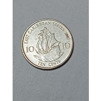 Карибы 10  центов 2007 года .