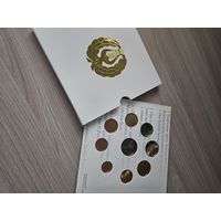 Финляндия 2009 год. 1, 2, 5, 10, 20, 50 евроцентов, 1 и 2 евро. Официальный набор монет в буклете.