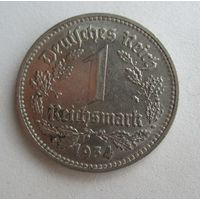 Германия 1 марка 1934 D  .36-24