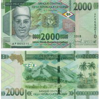 Гвинея 2000 франков  2022  год  UNC