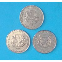 Сингапур 20 центов, 1986. 1990. 1996.
