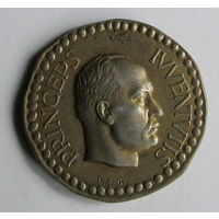 Муссолини, жетон, серебро, 22 мм.