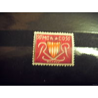 1954 княжество Монако герб чистая ориг. клей наклейка без дыр (1-7)