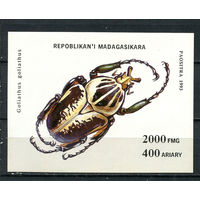 Республика Мадагаскар - 1994 - Жуки - [Mi. bl. 254] - 1 блок. MNH.  (Лот 95EW)-T25P4