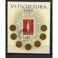 Румыния - 1960 - Виноградарство - [Mi. bl. 48] - 1 блок. Гашеный.  (Лот 196AL)