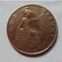 1 пенни, Великобритания 1912 H, Георг V