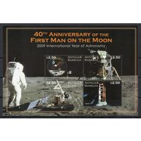 40 лет пилотируемой посадки на Луну Аполлон-11 Антигуа и Барбуда 2009 год 1 блок