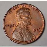 США 1 цент, 1976 Lincoln Cent Без отметки монетного двора (7-1-22)