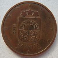 Латвия 5 евроцентов 2014 г.