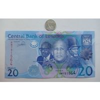 Werty71 Лесото 20 малоти 2019 UNC банкнота