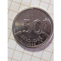 Бельгия 50 франков 1989 года .