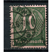 Рейх (Веймарская республика) - 1922/1923 - Dienstmarken - Цифры 10 M - [Mi.71d] - 1 марка. Гашеная.  (Лот 71BD)