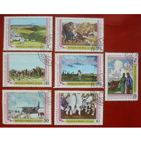 Монголия. Сельское хозяйство. Живопись. ( 7 марок ) 1979 года. 2-20.