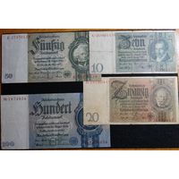 10+20+50+100 марок 1929-1935г.г. Берлин