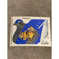 Куба 1982. Космос. Спутник. Марка из серии