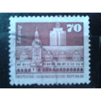 ГДР 1981 Стандарт, ратуша в Лейпциге Малый формат Михель-1,6 евро гаш