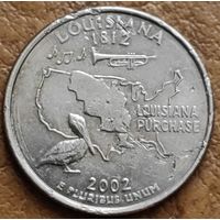 США 25 центов (квотер) 2002 P Louisiana