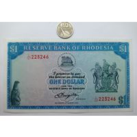 Werty71 Родезия 1 доллар 1979 банкнота птица Зимбабве Хунгве