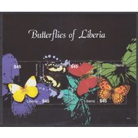 2007 Либерия 5316-5319KL Бабочки 11,00 евро