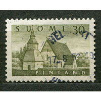 Старая церковь в городе Ламми. Финляндия. 1956. Полная серия 1 марка