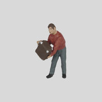 Мужчина в свитере, с чемоданом - фигурка в масштабе 1/43 - 104b