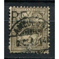 Швейцария - 1882/1889 - Крест 3С - [Mi.51] (есть тонкое место) - 1 марка. Гашеная.  (Лот 91BZ)