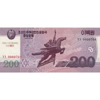 Северная Корея 200 вон образца 2008(2012) года UNC pcs13