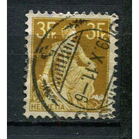 Швейцария - 1908/1940 - Гельвеция 3Fr - [Mi.110x] - 1 марка. Гашеная.  (Лот 103CB)