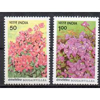 Флора Цветы Индия 1985 год чистая серия из 2-х марок (М)