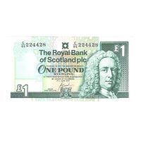 Шотландия 1 фунт 2000 года. Дата 27 июня. Состояние UNC!