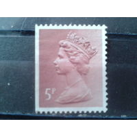 Англия 1982 Королева Елизавета 2* 5 пенсов марка из буклета