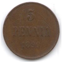 5 пенни 1899 год _состояние VF+