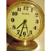 Настольные часы с Будильником "SLAVA" MADE IN USSR