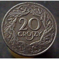 20 грошей 1923 (2), шикарная родная патина