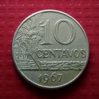 Бразилия 10 сентаво 1967 г. #30336