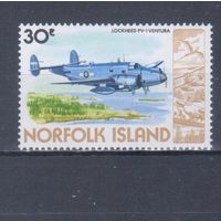 [886] Норфолк остров 1981. Авиация.Самолет.30с. MNH