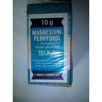 Старинная оригинальная аптечная упаковка MAGNESIUM-PERHYDROL. E.MERCK DARMSTADT.Начало XX-го века