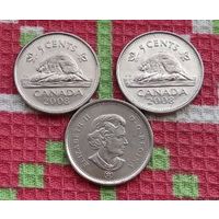 Канада 5 центов 2008 года, UNC. Бобр. Елизавета II.