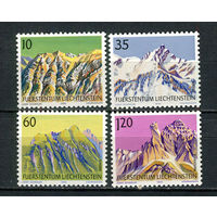 Лихтенштейн - 1990 - Горы - [Mi. 1000-1003] - полная серия - 4 марки. MNH.  (Лот 159BS)